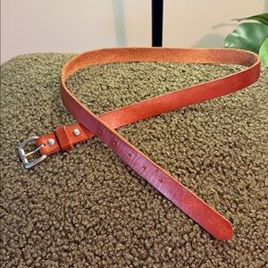 GAP‎ basic Leather Belt with Silver Buckle Med.